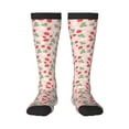 thumbnail image 1 of Bingfone Compression Socks for Women and Men Long Socks for Running Athletic Cycling Nurse-Strawberry And Flowers, 1 of 8