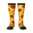 thumbnail image 1 of Bingfone Compression Socks for Women and Men Long Socks for Running Athletic Cycling Nurse-Vintage Leopard Print Sunflower, 1 of 8