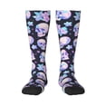 thumbnail image 1 of Bingfone Compression Socks for Women and Men Long Socks for Running Athletic Cycling Nurse-crystal flower Skull, 1 of 8