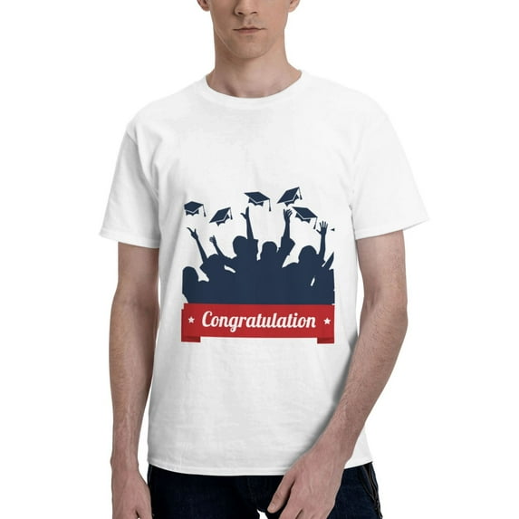 Bingfone Congratulation Graduate Men'S Loose Fit Short-Sleeve Pocket T-Shirt