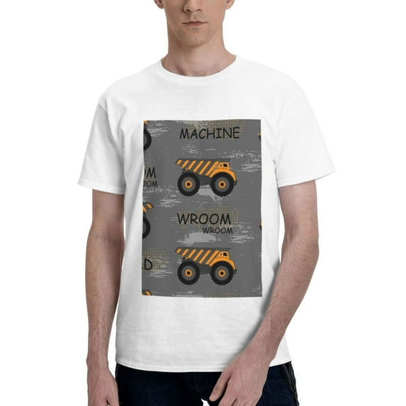 Bingfone Construction Machines Men'S Loose Fit Short-Sleeve Pocket T-Shirt