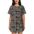 thumbnail image 1 of Bingfone Construction Machines Print Pajamas Sets for Women Soft Short-Sleeved Pjs with Lounge Shorts Two Piece Sleepwear, 1 of 8