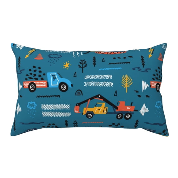 Bingfone Construction Trucks Printed Pillowcase 20x36 inches - Standard Pillow Cases with Envelope Closure,Gifts for Women Men