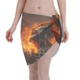 thumbnail image 1 of Bingfone Cool Fire Man Women's Sarong Swimsuit Cover Ups Bathing Suit Coverups Chiffon Beach Wrap Skirts, 1 of 6