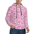 thumbnail image 1 of Bingfone Cool Flamingos Men's Drawstring Hoodie Long Sleeve Pocket Sweatshirts-Medium, 1 of 6