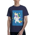 thumbnail image 1 of Bingfone Cool Unicorn Star Golden Men'S Loose Fit Short-Sleeve Pocket T-Shirt, 1 of 7