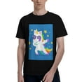 thumbnail image 1 of Bingfone Cool Unicorn Star Golden Men'S Loose Fit Short-Sleeve Pocket T-Shirt, 1 of 7