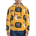 thumbnail image 1 of Bingfone Corgi Men'S Drawstring Hoodie Long Sleeve Pocket Sweatshirts-Large, 1 of 9