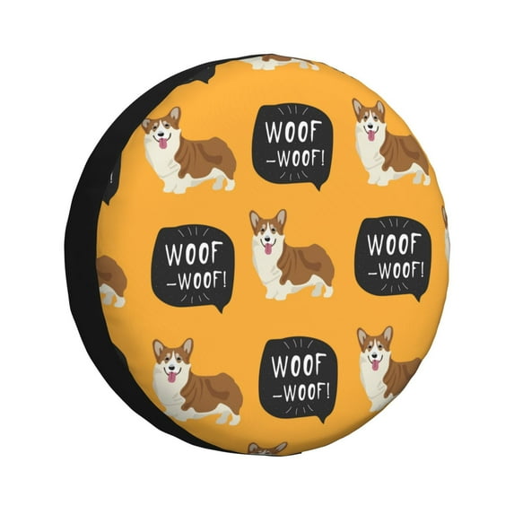 Bingfone Corgi Spare Tire Cover Weatherproof Universal Wheel Protectors For Rv Camper Travel Trailer Suv Truck 17 Inch