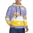 thumbnail image 1 of Bingfone Corgi Washing In Bathtub Men'S Drawstring Hoodie Long Sleeve Pocket Sweatshirts-Small, 1 of 9