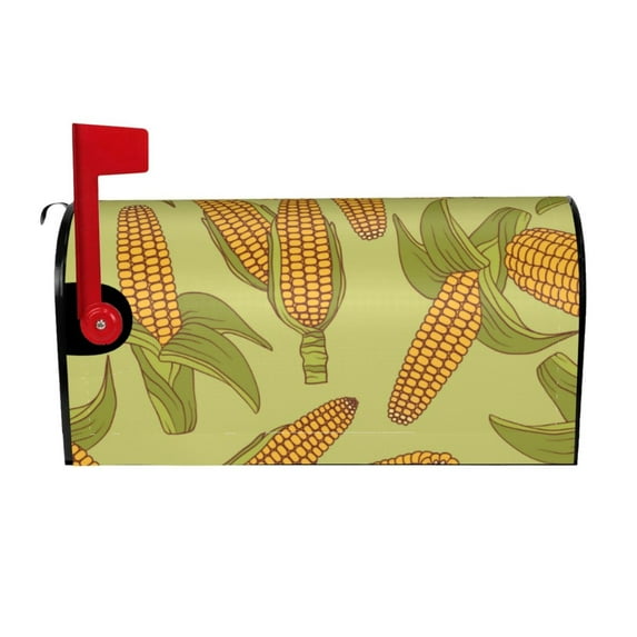 Bingfone Corn Magnetic Mailbox Cover Standard Size for Garden Yard Outdoor Decorations-25.5x21 in