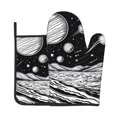 thumbnail image 1 of Bingfone Cosmic Landscape Celestial Art Print Oven Mitts Pot Holders Set 2 PCS for Kitchen for Cooking Grilling Baking BBQ Pot Holders Cook Essentials, 1 of 7