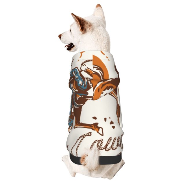 Bingfone Cowboy Riding Horse Dog Clothes Hoodie, Pet Winter Coat,Puppy
