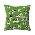 thumbnail image 1 of Bingfone Cows With Calfs Green Linen Throw Pillow Covers Cushion Case Pocket Button Vintage Farmhouse Pillowcase for Sofa Couch Bed 18"x18", 1 of 9