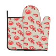 thumbnail image 1 of Bingfone Crab Lobster 1 Print Oven Mitts Pot Holders Set 2 PCS for Kitchen for Cooking Grilling Baking BBQ Pot Holders Cook Essentials, 1 of 7