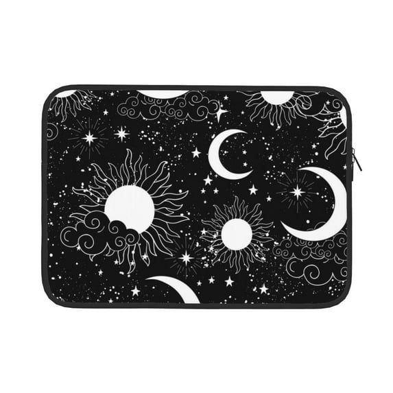 Bingfone Crescent And Stars Laptop Sleeve Case 13 Inch, 360° Protective Computer Carrying Bag