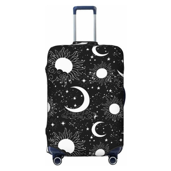 Bingfone Crescent And Stars Luggage Cover Washable Suitcase Cover Protector Anti-Scratch Suitcase Cover Fits 18-32 Inch Luggage (without luggage)