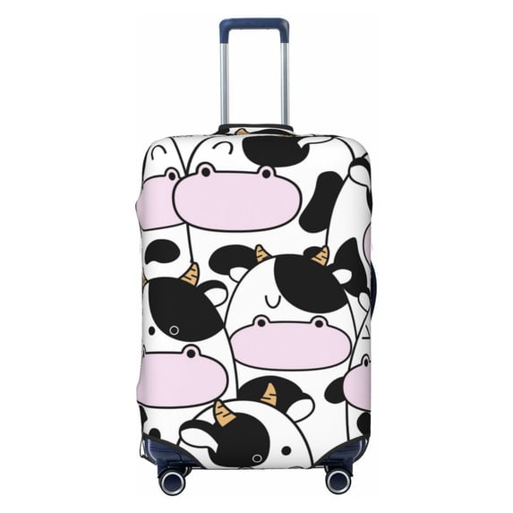 Bingfone Cute Animal With Cow Luggage Cover Washable Suitcase Cover Protector Anti-Scratch Suitcase Cover Fits 18-32 Inch Luggage