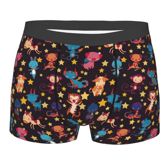 Bingfone Cute Animals Men's Underwear - Casual Stretch Boxer Briefs-XX-Large