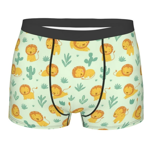 Bingfone Cute Baby Lion Men's Underwear - Casual Stretch Boxer Briefs-XX-Large