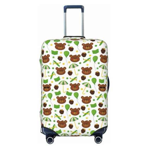 Bingfone Cute Bear Luggage Cover Washable Suitcase Cover Protector Anti-scratch Suitcase cover Fits 18-32 Inch Luggage