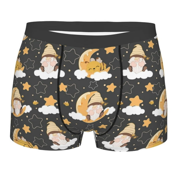 Bingfone Cute Bee Gnome Men's Underwear - Casual Stretch Boxer Briefs-XX-Large
