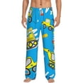 thumbnail image 1 of Bingfone Cute Car Cartoon Mens All Over Print Sleep Pajama Pants-Small, 1 of 9