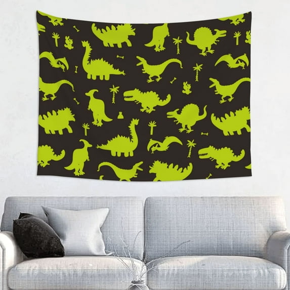 Bingfone Cute Cartoon Dinosaurs Tapestry Wall Hanging Decor For Living Room Bedroom Dorm Classroom Office Decor 29x37 Inch