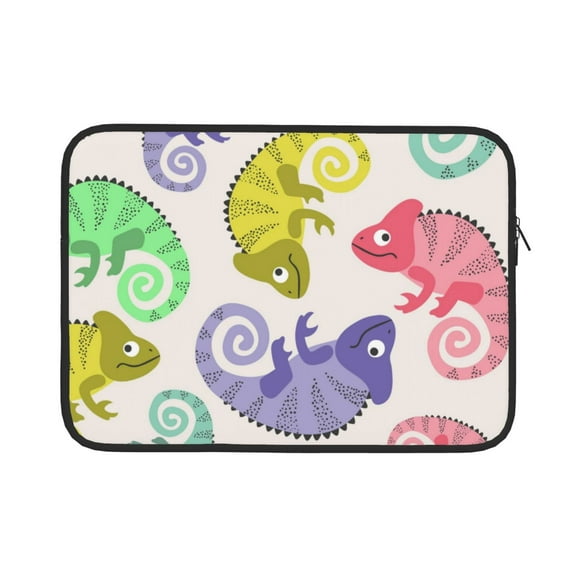 Bingfone Cute Chameleons Laptop Sleeve Case 13 Inch, 360° Protective Computer Carrying Bag