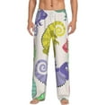thumbnail image 1 of Bingfone Cute Chameleons Mens All Over Print Sleep Pajama Pants-Medium, 1 of 9