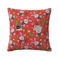 Bingfone Cute Christmas Bunny Linen Throw Pillow Covers Cushion Case