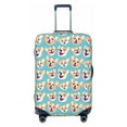 thumbnail image 1 of Bingfone Cute Corgi Head Luggage Cover Washable Suitcase Cover Protector Anti-scratch Suitcase cover Fits 18-32 inch Luggage, 1 of 9