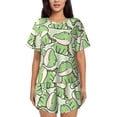 thumbnail image 1 of Bingfone Cute Crocodile Print Pajamas Sets for Women Soft Short-Sleeved Pjs with Lounge Shorts Two Piece Sleepwear, 1 of 8