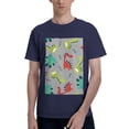 thumbnail image 1 of Bingfone Cute Dinosaur Men'S Loose Fit Short-Sleeve Pocket T-Shirt, 1 of 7