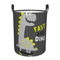 thumbnail image 1 of Bingfone Cute Dinosaur Skate On Grey Background Waterproof Foldable Laundry Hamper Bucket With Handles For Storage Bin,Clothes Hamper (Medium), 1 of 8