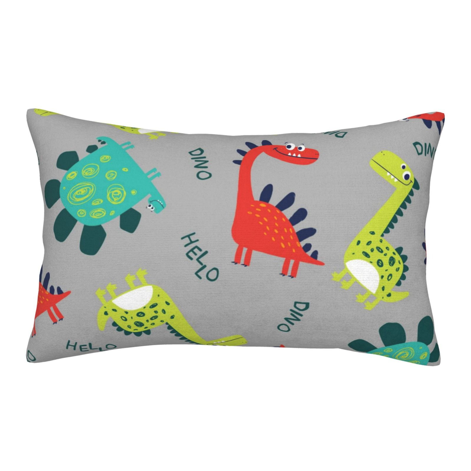 Personalized Dinosaur Pillowcase - Custom Name Kids Cushion Cover Gift Decor