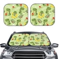 thumbnail image 1 of Bingfone Cute Dinosaurs Cartoon Print 2-Piece Sun Shade Front Windshield - Foldable Car Front Window Sunshades For Most Sedans Suv Truck - Medium, 1 of 7