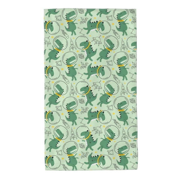 Bingfone Cute Dinosaurs In Space Ultra Absorbent & Soft Hand Towels For Bath, Hand, Face, Gym And Spa-27.5x16in