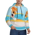 thumbnail image 1 of Bingfone Cute Dog In Bath Men's Drawstring Hoodie Long Sleeve Pocket Sweatshirts-XX-Large, 1 of 6
