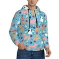 thumbnail image 1 of Bingfone Cute Dog Men's Drawstring Hoodie Long Sleeve Pocket Sweatshirts-X-Large, 1 of 6