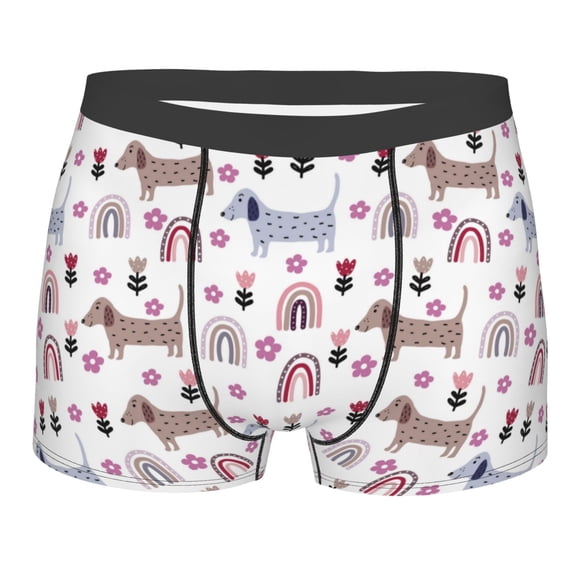 Bingfone Cute Dog Men's Underwear - Casual Stretch Boxer Briefs-Large