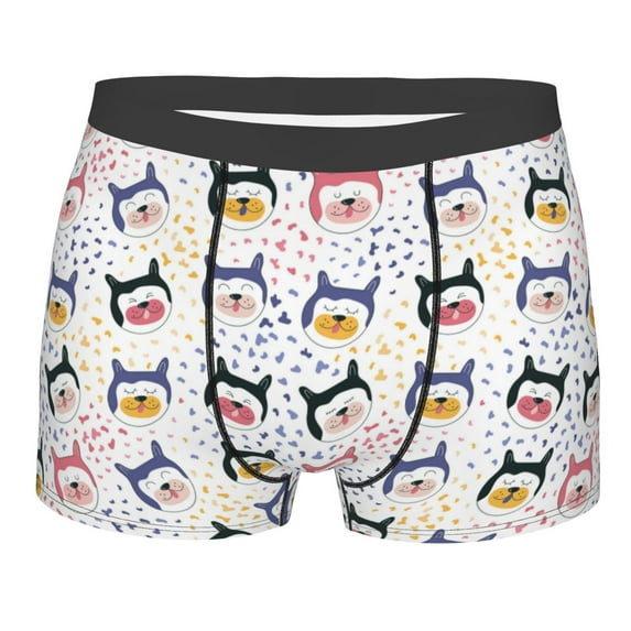 Bingfone Cute Dog Men's Underwear - Casual Stretch Boxer Briefs-X-Large
