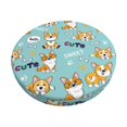 thumbnail image 1 of Bingfone Cute Dogs Corgi Padded Round Bar Stool Cover Cushion with Elastic Fabric Round Chair Seat - Cute Dogs Corgi, 1 of 7