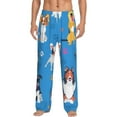 thumbnail image 1 of Bingfone Cute Dogs Mens All Over Print Sleep Pajama Pants-Small, 1 of 9