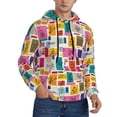 thumbnail image 1 of Bingfone Cute Doodles Men's Drawstring Hoodie Long Sleeve Pocket Sweatshirts-3X-Large, 1 of 6