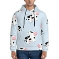 thumbnail image 1 of Bingfone Cute Farm Cow Men'S Drawstring Hoodie Long Sleeve Pocket Sweatshirts-X-Large, 1 of 9