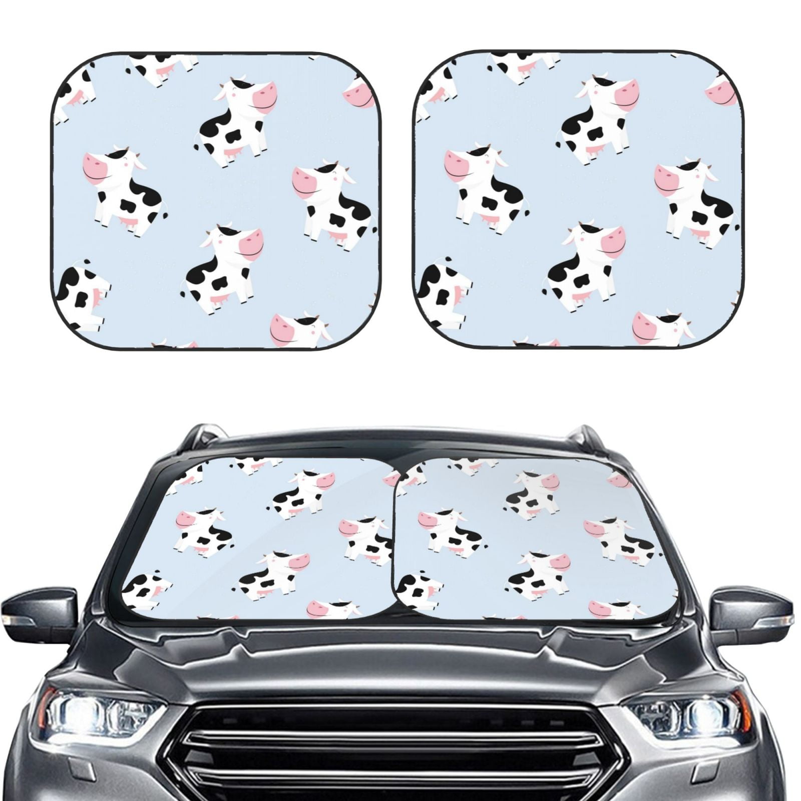 Hen Farm Chicken Eggs Pattern Print Car Sun Shade