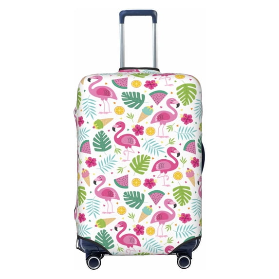 Bingfone Cute Flamingo Luggage Cover Washable Suitcase Cover Protector Anti-scratch Suitcase cover Fits 18-32 Inch Luggage