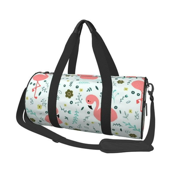 Bingfone Cute Flamingo Print Gym Duffle Backpack for Men Women,Travel Weekender Carry-On Bags with Detachable Back Pack Straps for Traveling Overnight Climb Sports