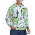 thumbnail image 1 of Bingfone Cute Floral Frog Men'S Drawstring Hoodie Long Sleeve Pocket Sweatshirts-Xx-Large, 1 of 9
